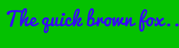 Image with Font Color 3508F4 and Background Color 04C101